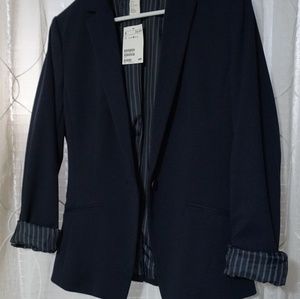 H&M Fitted Navy Blazer 8 🆕️